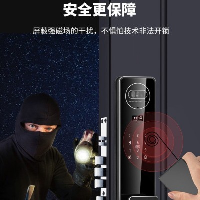 全自动3D人脸识别指纹锁CNC精雕智能锁防盗门C级密码锁家用电子锁图4