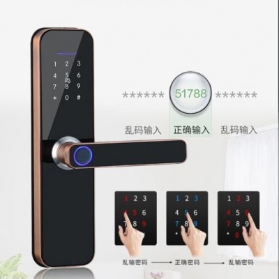 办公室木门指纹锁室内门公寓门出租屋门密码刷卡WIFI涂鸦蓝牙通通图2