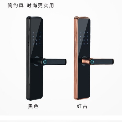 一握即开指纹锁家用防盗智能密码锁刷卡锁中英文涂鸦APP远程开锁图2