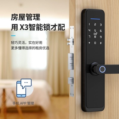 英文WiFi涂鸦Zigbee涂鸦蓝牙通通密码锁办公室卧室木门指纹锁图3