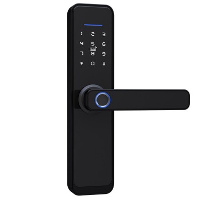 木门公寓民宿酒店卧室指纹锁密码刷卡蓝牙通通涂鸦WiFi智能锁图5