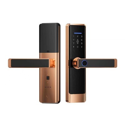 办公木门公寓民宿酒店卧室指纹锁密码刷卡蓝牙通通涂鸦WiFi智能锁图3