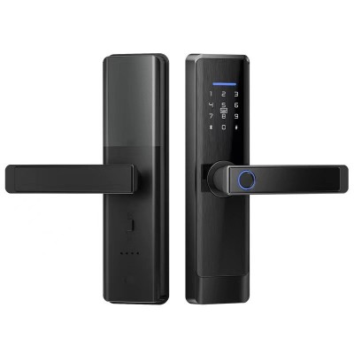 办公木门公寓民宿酒店卧室指纹锁密码刷卡蓝牙通通涂鸦WiFi智能锁图4