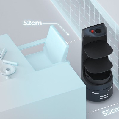 普渡葫芦送餐机器人适用餐厅咖啡店带广告投屏营销商用送餐机器人图3