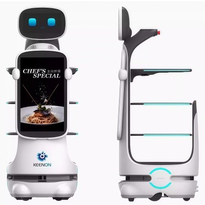 擎朗T10智能送餐机器人餐厅饭店服务员传菜全自动引领送餐机器人图5