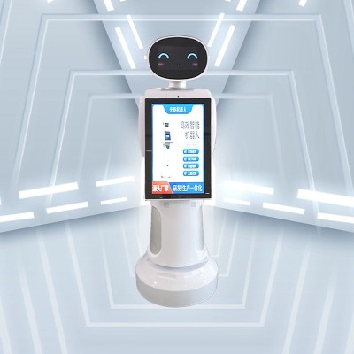 双屏智能迎宾机器人服务机器人 博物馆展览会接待讲解机器人加工图1