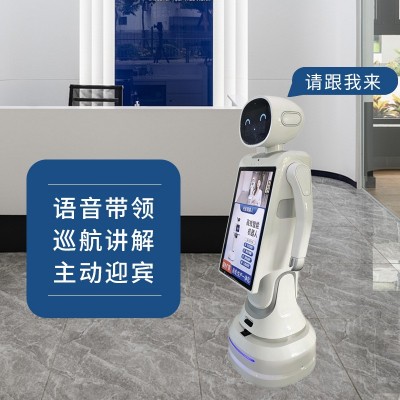 光泰AI展厅讲解导览服务接待智能迎宾机器人商用双屏广告机器人图3