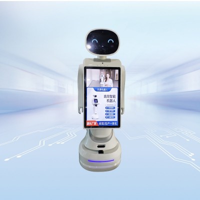 光泰AI展厅讲解导览服务接待智能迎宾机器人商用双屏广告机器人图5