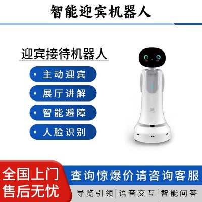 智能迎宾讲解机器人自动避让商用服务自主巡航导览引领大厅商用