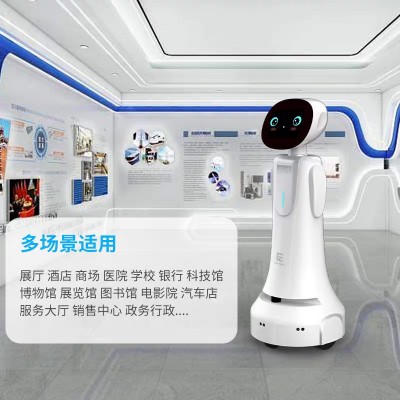 智能迎宾讲解机器人自动避让商用服务自主巡航导览引领大厅商用图2