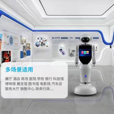 智能迎宾讲解机器人自动避让商用服务巡航讲解语音导览政务大厅图5