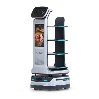 送餐机器人 新款多国语言餐厅酒店智能传菜送餐端菜上菜工厂配送图4