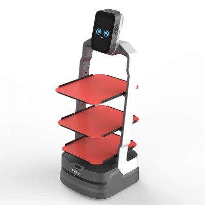 猎户星空招财豹餐厅智能送餐机器人送菜传菜引领广告宣传互动迎宾图4