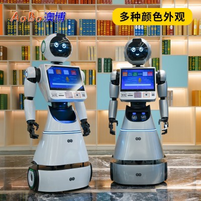 智能迎宾机器人学校展厅党建政务对话大模型讲解导览有储物柜送物图2
