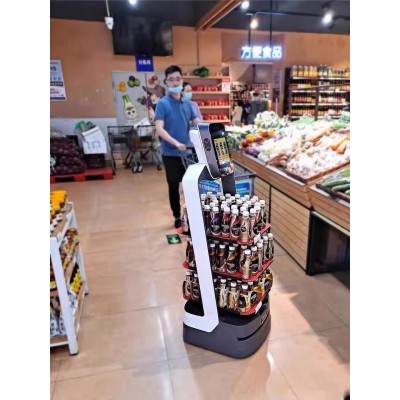 智能机器人送餐迎宾广告大厅餐厅传菜端菜酒店服务员上菜超市送物图5