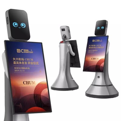 猎户星空商用广告机器人餐厅展厅博物馆酒店迎宾前台接待对话讲解图2