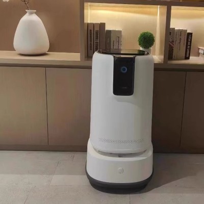 智能送餐机器人酒店客房楼宇外卖全自动配送送物送货多层自搭电梯图1