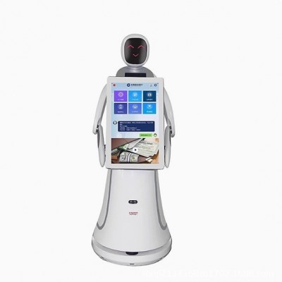 穿山甲艾米智能讲解机器人银行科技馆学校酒店展厅介绍迎宾机器人图2