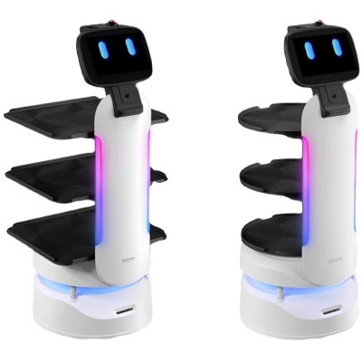 九号饱饱酒店智能送餐机器人送物送外卖自动服务乘梯打电话配送楼图3