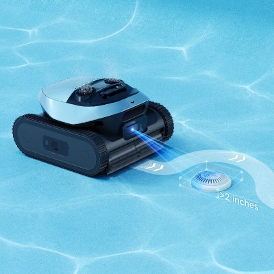 追觅泳池全自动无线清洁机器人池底吸污机泳池水下吸尘器90°上墙图3