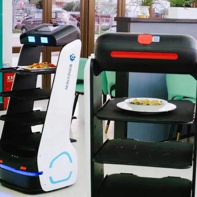 擎朗T5T6智能送餐机器人餐厅饭店火锅店酒店送餐车送菜服务员租赁图5