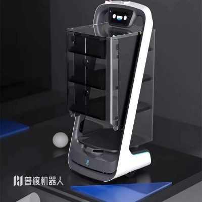 普渡欢乐送智能送餐机器人自动上菜餐厅酒店饭店配送工厂车间送物